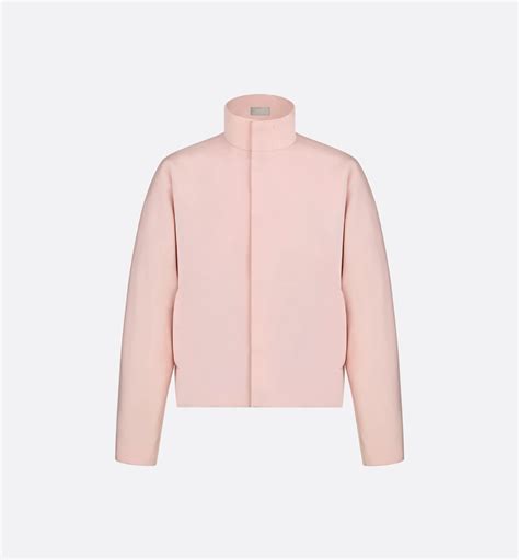 Stand-Collar Jacket Pink Silk Faille | DIOR