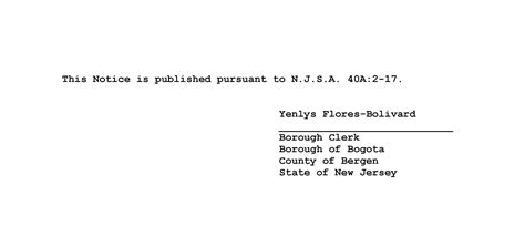 Bogota Blog NJ: Public Notice