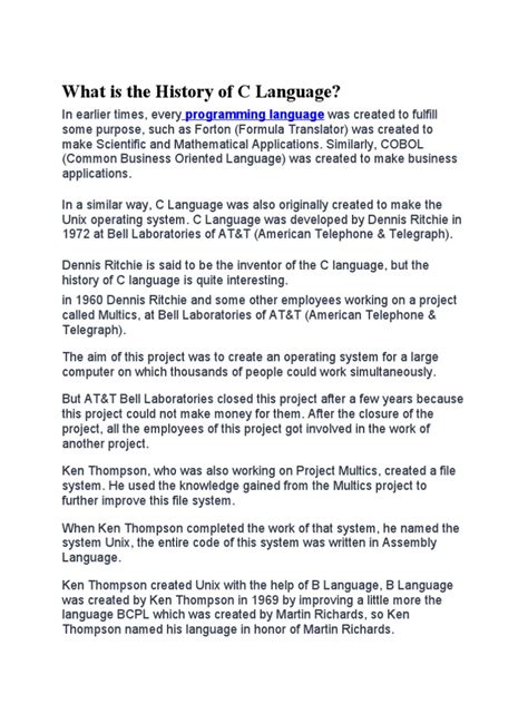 History of C Programming Language 的图像结果