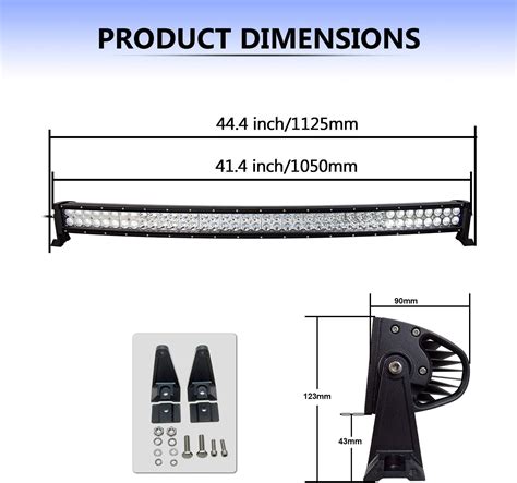 Buy RIGIDON 240W 42 inch SUV Car Roof Lights Curved LED Light Bar for ...