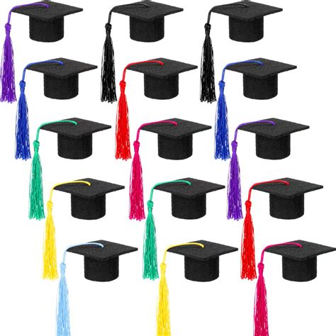 Buy 15 Pieces Graduation Cap Bottle Toppers Mini Graduation Caps ...