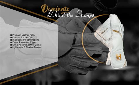 Buy Heega Premium Leather Cricket Wicket Keeping Gloves Suitable for ...