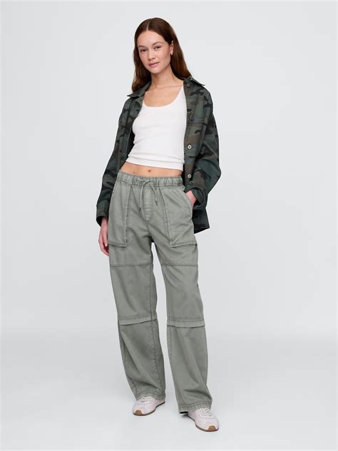 Mid Rise Easy Utility Barrel Pants | Gap