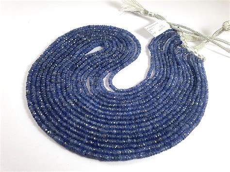 Order Blue Sapphire Burma Faceted Roundelle Shape Beads At Wholesale ...