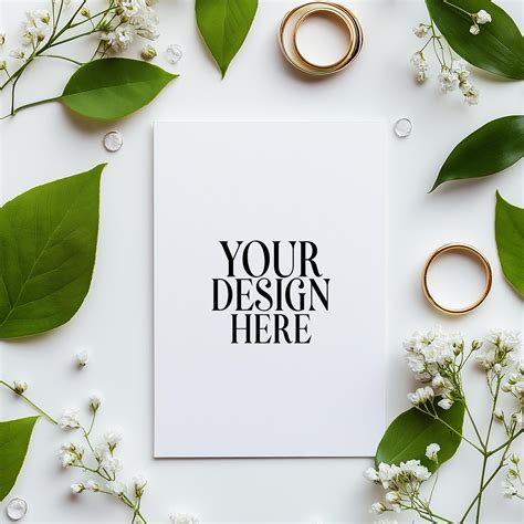 Invitation Card Mockup 5x7 Invitation Stationary Greetings Cards ...