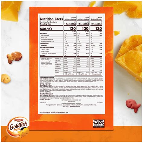 44 nutrition facts label for goldfish