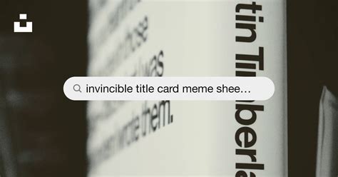 Image result for Invincible Title Card Meme Generator
