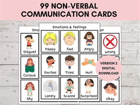 Nonverbal Communication Cards Examples 的图像结果