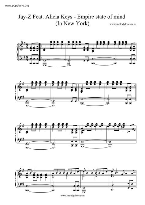 Jay-Z, Alicia Keys-Empire State Of Mind Sheet Music pdf, - Free Score ...