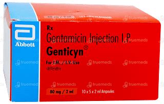 Genticyn 80 Mg Injection 2 Ml - Uses, Side Effects, Dosage, Price ...