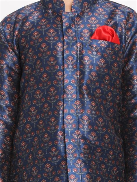 Vastramay Boys Silk Blend Digital Printed Kurta and Pyjama Set – vastramay