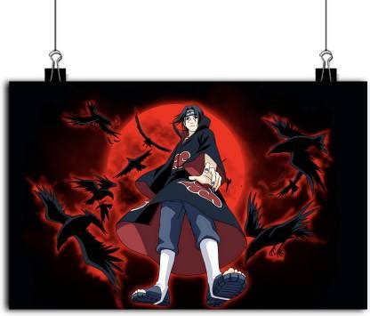 Itachi Poster | Naruto Itachi Uchiha With Crow Poster | Naruto Itachi ...