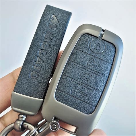 Metal Alloy Leather Key case for KIA Carens | Carnival | Seltos | Sone ...