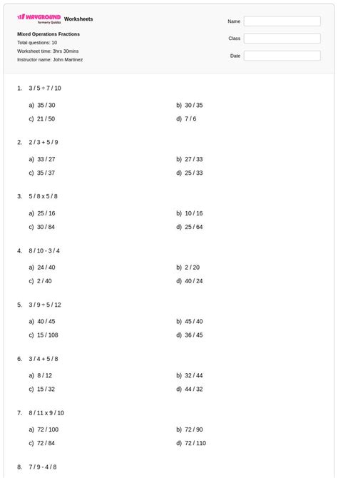 50+ Mixed Operations worksheets on Wayground | Free & Printable