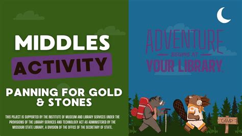Middles Activity: Panning for Gold & Stones, 900 N Pine St, Rolla, MO ...