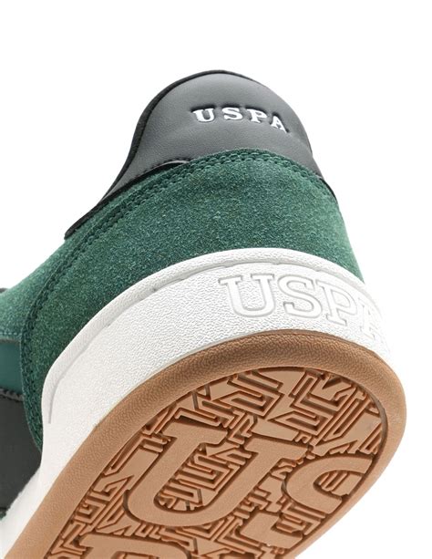 Buy Men Men Gren Suede Colourblocked Sneakers Green|U.S. Polo Assn. India