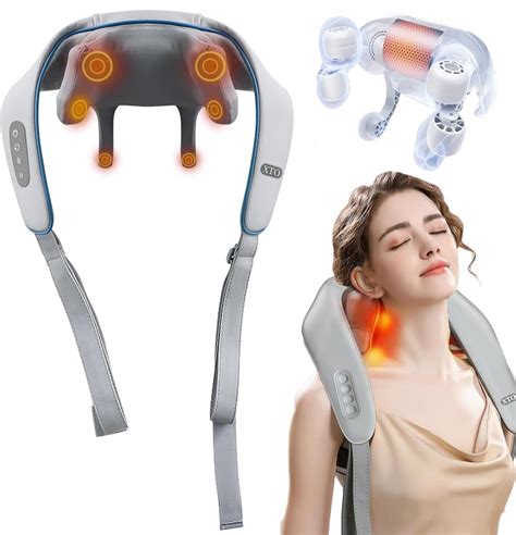 Amazon.com: XTO Electric Neck Massager with Heat - Cordless Shoulder ...