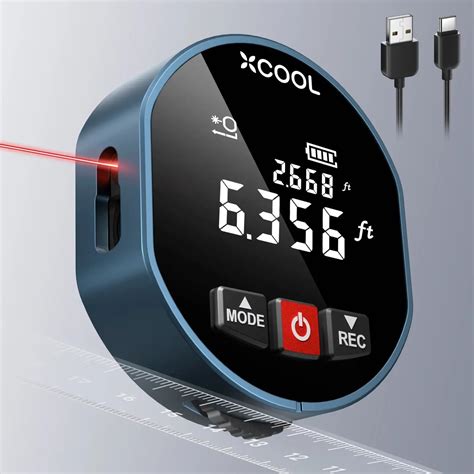 xCool 2-in-1 Rolling Tape Measure & Laser Tape Measure with Digital Re