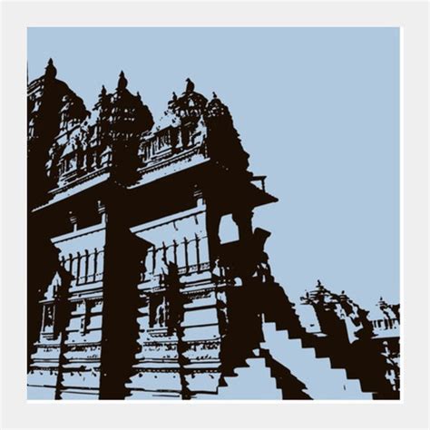 Khajuraho 2 Temples Square Art Prints – PosterGully