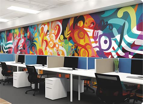 Custom Vinyl Wall Graphics Printing For Office | Riot Color India