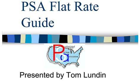 Flat Rate Program - Professional Service Association
