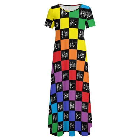 Rainbow Music Notes Dress - Artistic Pod