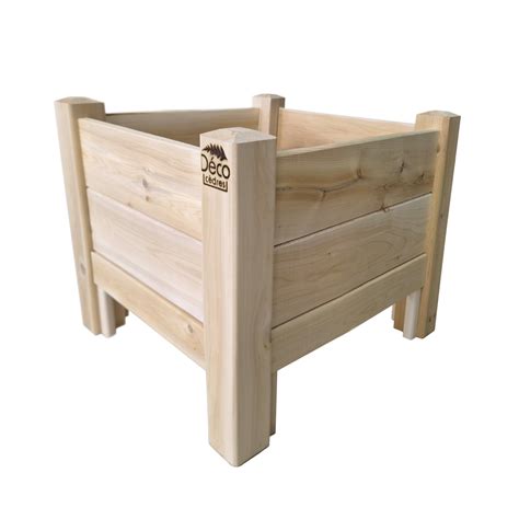 Bac à fleur 19" x 19" en cèdre - Déco-cèdres