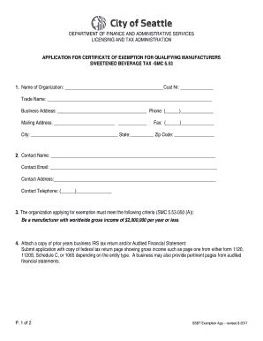 Fillable Online Business License Tax Certificates - Seattle.gov Fax ...