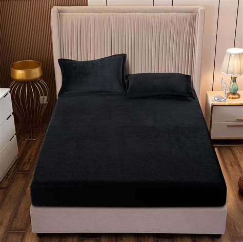 Amazon.com: Velvet Twin XL Fitted Sheet,Flannel Fitted Sheet Plush ...