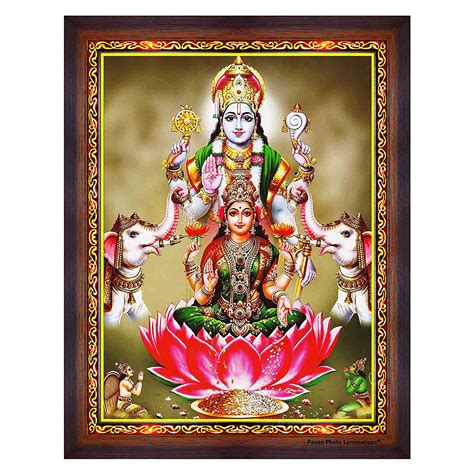 Pavan Photo Laminations Vishnu Laxmi Lakshmi Narayan Ji Goddess Devi ...