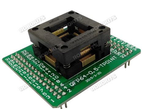 Programming Socket for QFP64 to 64pin Breakout with 10x10mm IC Width ...
