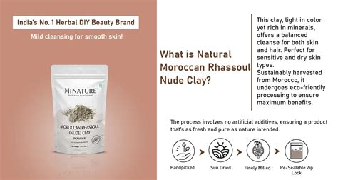 Moroccan Rhassoul (Nude) Clay Powder For Gentle Skin Care | MINATURE ...