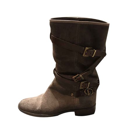 Christian Dior Boots Beige Suede ref.100606 - Joli Closet