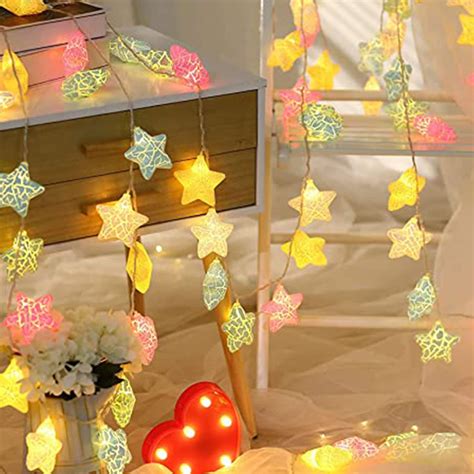 Buy The Purple Tree Decorative Colorful Star 14 LED Star String Lights ...
