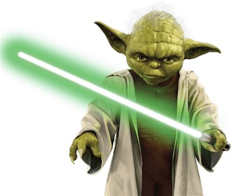Download Master Yoda With Lightsaber.png | Wallpapers.com - who was yoda's master