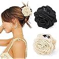 PALAY® 2Pcs Rose Hair Claw Clips for Women Large 3.5 In Flower Claw ...