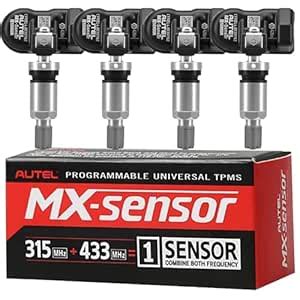Autel TPMS Sensors 4 Pack MX-Sensors 315/433 mhz Dual Frequency ...