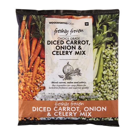 Freshly Frozen Diced Carrot, Onion & Celery Mix 500 g | Woolworths.co.za