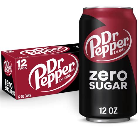 Dr Pepper Zero Sugar Soda Pop, 12 fl oz, 12 Pack Cans - Walmart.com