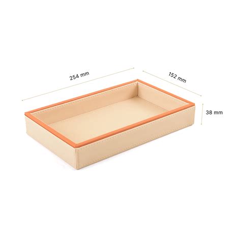 Leatherette Towel/Vanity Tray | Beige | Ichkan – ICHKAN by Day To Day