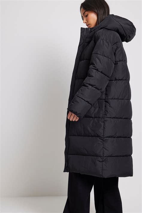 Long Padded Jacket Black | na-kd.com