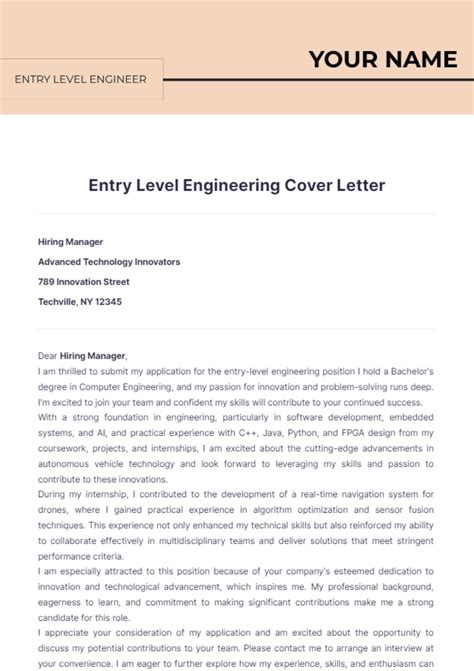 Image result for Best Computer Engineering Cover Letter