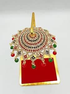 TEJ GIFTS Metal Umbrella Chhatra with Hanging Crystals for God Idol ...