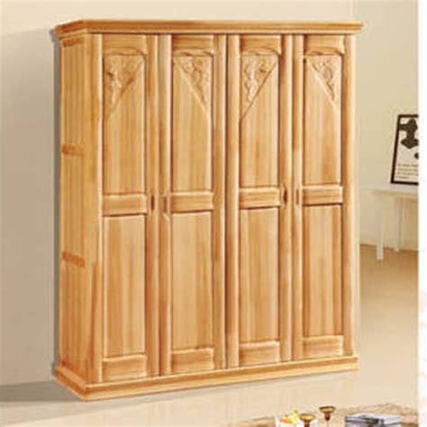 北欧全实木衣柜2两4门卧室简约现代经济型日式小户型原木色大衣橱-阿里巴巴