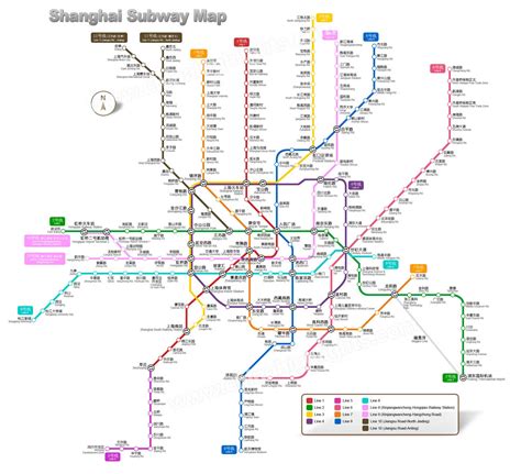 Downloadable and Detailed Maps of Shanghai, Shanghai Subway Map