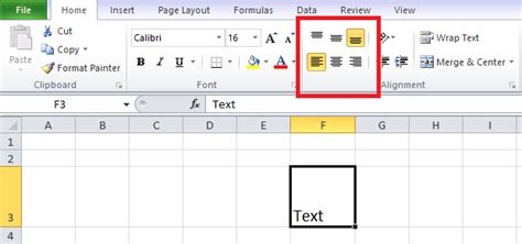 Text Alignment in Excel 的图像结果