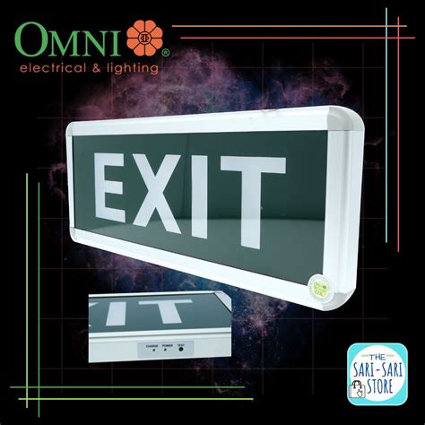 Omni Single Faced Exit Light, Led Exit Sign Lamp Evacuation Indicator ...