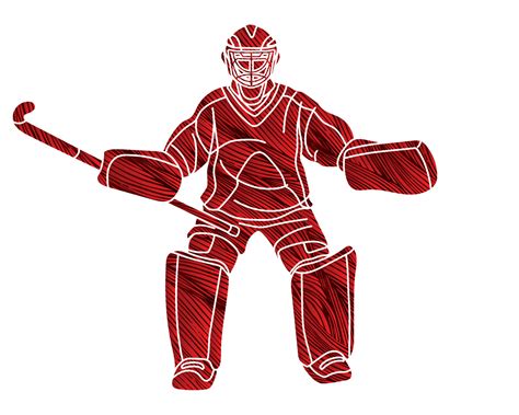 Field Hockey Sport Goalkeeper Player Action 15278665 Vector Art at Vecteezy