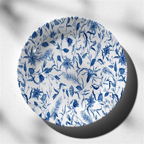 Cobalt Floral Pattern: Buy Premium Quality Decorative Art Plates Online ...