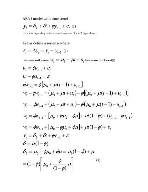 Supporting Material - Contains AR model with linear time trend;unit ...